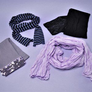 Fun Purple & Black Scarf Bundle!